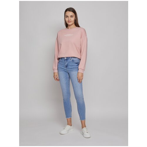 фото Укороченные джинсы силуэта skinny, цвет светло-голубой, размер 26 zolla