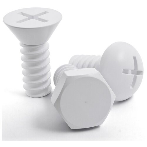 фото Набор вешалок qualy screw 3 шт. белый