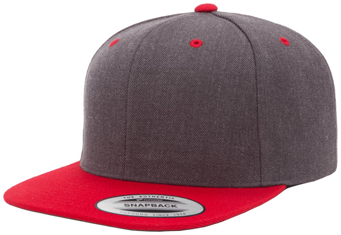 Кепка FlexFit 6089MT - Classic Snapback Dark Heather/Red 