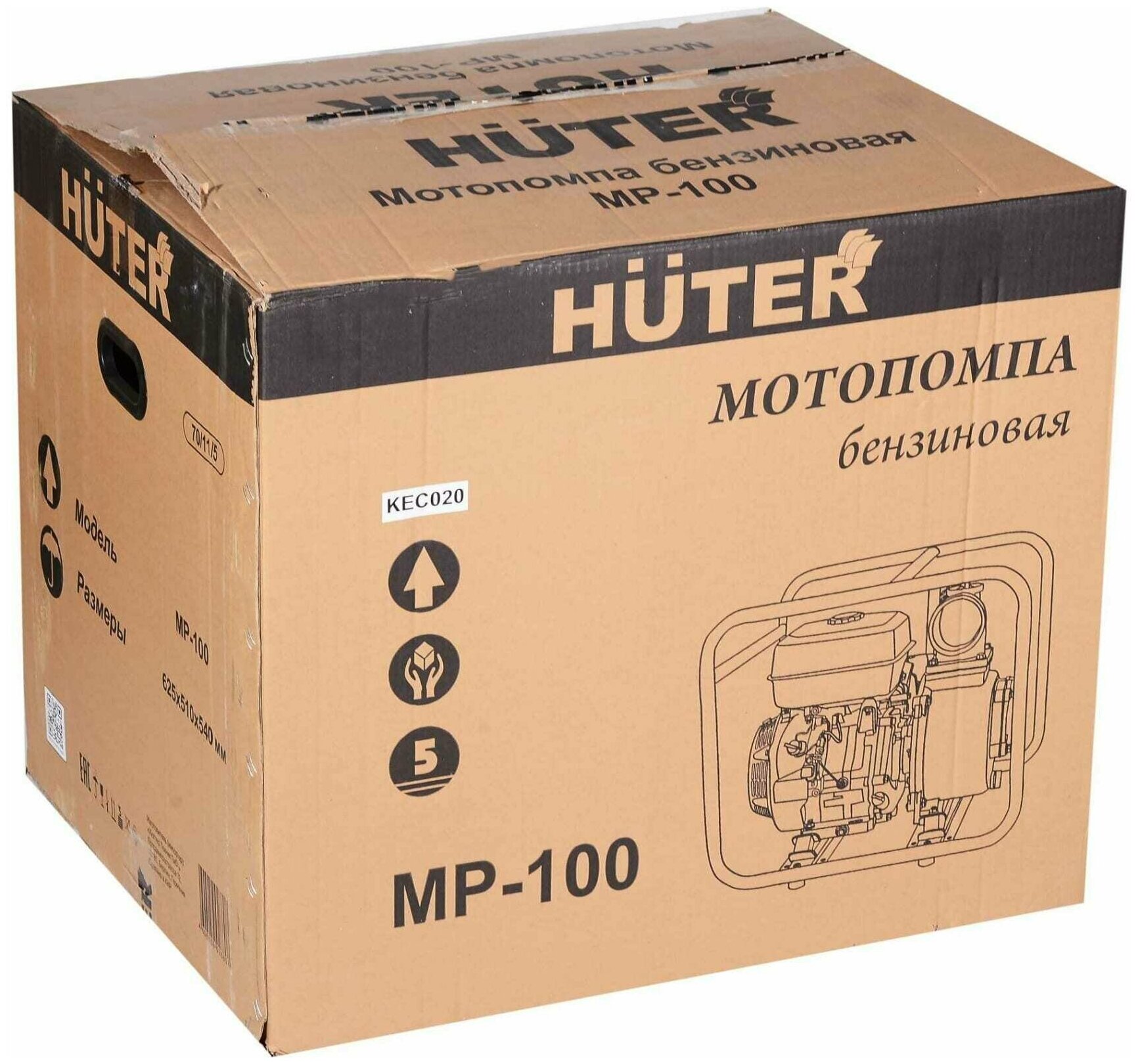 Мотопомпа Huter MP-100 13 лс 1300 л/мин