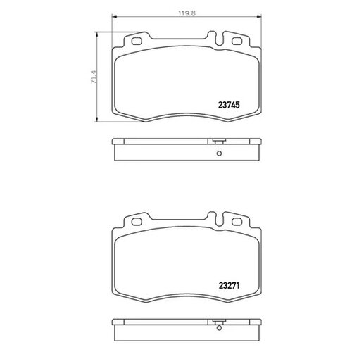 Колодки тормозные mercedes c209/w203/w211/w220/r171/r230 передние, trialli, pf 4276