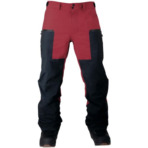 брюки Jones, подкладка, карманы, мембрана, регулировка объема талии, утепленные, водонепроницаемые, размер S, красный