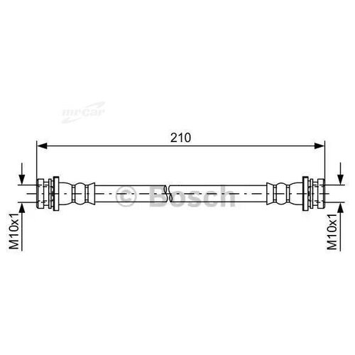 BOSCH 1987481628 Шланг тормозной | зад прав/лев |