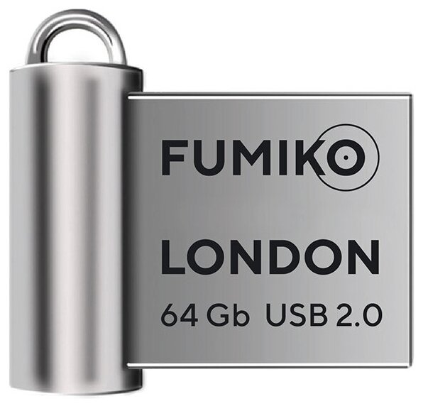 USB Flash Drive 64Gb - Fumiko London USB 2.0 Silver FLO-05