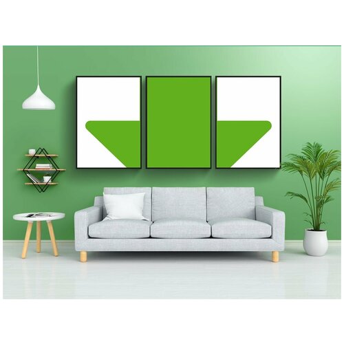 фото Набор модулных постеров для интерьера "скачать, стрела, вниз" 60x90 см. в тубусе, без рамки lotsprints