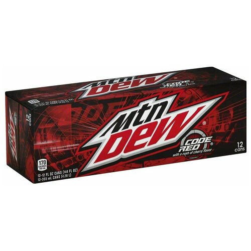 Газированный напиток Mountain Dew Code Red 12 шт по 0,355 л