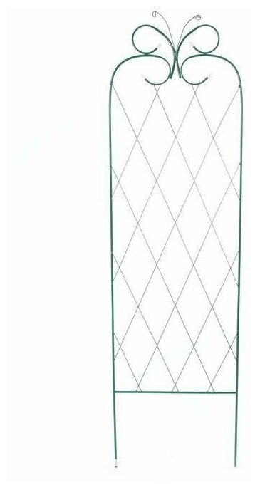 фото Шпалера, 170 × 50 × 1 см, металл, зелёная, «Бабочка»