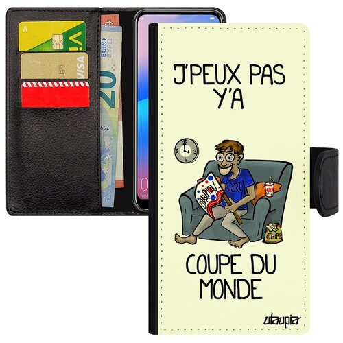 фото Защитный чехол книжка на смартфон // galaxy a50 // "не могу - кубок мира!" болельщик спорт, utaupia, белый