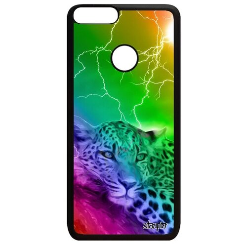 фото Противоударный чехол для смартфона // huawei p smart 2018 // "леопард" африка пантера, utaupia, цветной