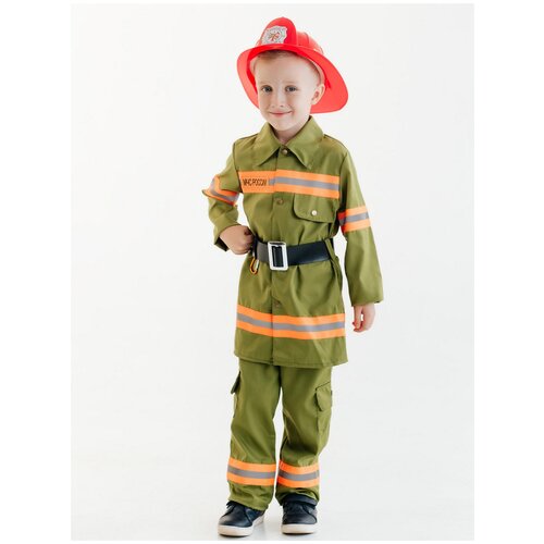 фото Карнавальный костюм пожарный пуговка рост 110