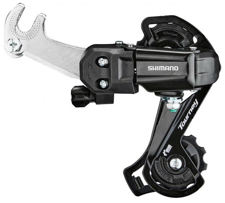 Shimano Переключатель задний Shimano Tourney TY-200, GS, 7/6ск, болт, цвет Черный