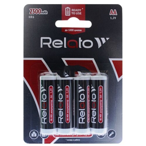 Аккумулятор AA - Relato Ready-to-Use HR6 AA2300 R2U Ni-MH 2300 mAh (4 штуки)