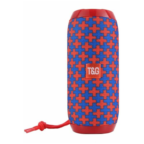 Беспроводная портативная Bluetooth колонка TG-117, красно-синяя