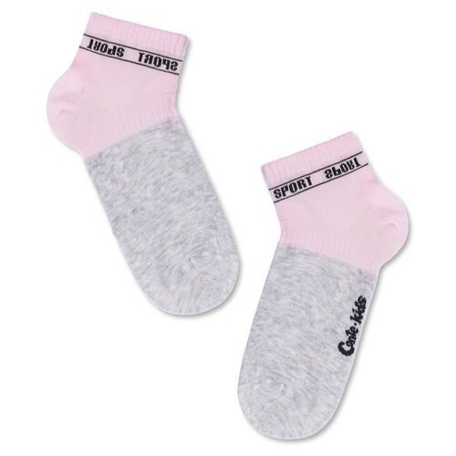 фото Носки conte-kids размер 22, розовый, серый