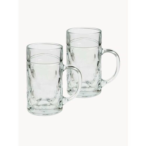 Большая кружка для пива, кваса, чая, 1 л, набор кружек 2 шт