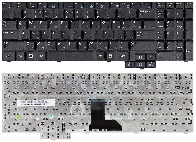 Клавиатура для Samsumg R530-JA05RU черная