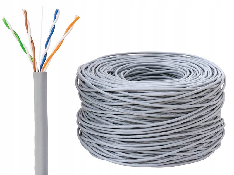 Неэкранированный медный кабель-витая пара (4PR 24AWG, CU, CAT5E), в бухте 25 м