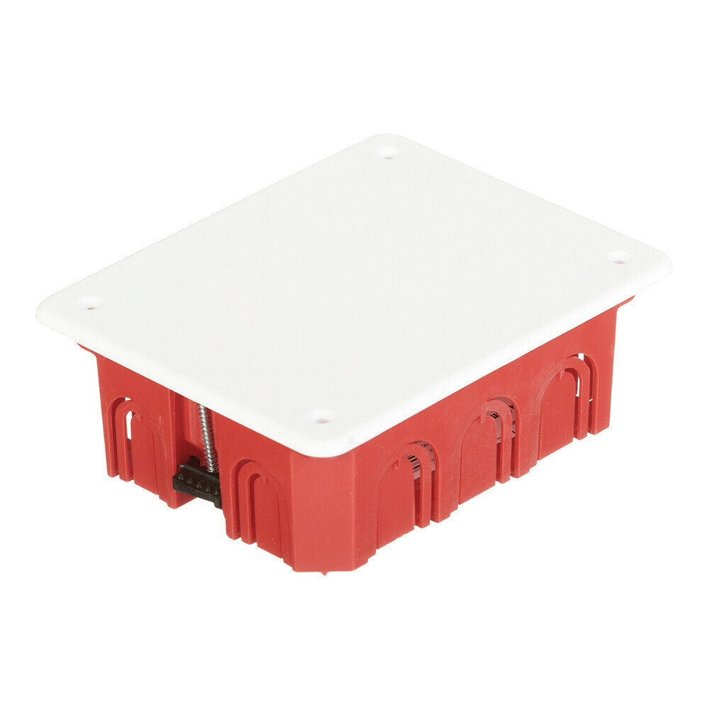 Коробка распределительная Greenel (GE41028) для скрытой установки в гипсокартон 120х92х45 мм 12 вводов оранжевая IP20 с крышкой с саморезами