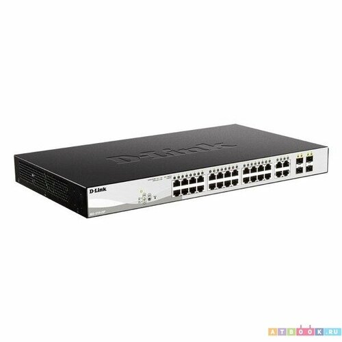 коммутатор d link dgs 1210 28p fl1a 28g 24poe 193w управляемый D-Link Коммутатор DGS-1210-28P/F5A