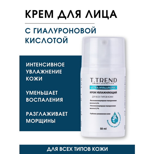 Увлажняющий крем для ухода за лицом с гиалуроновой кислотой Ttrend