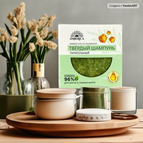Питательный твердый шампунь Amberica 55 грамм