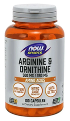 Now Arginine Ornithine 100 vcaps Нейтральный