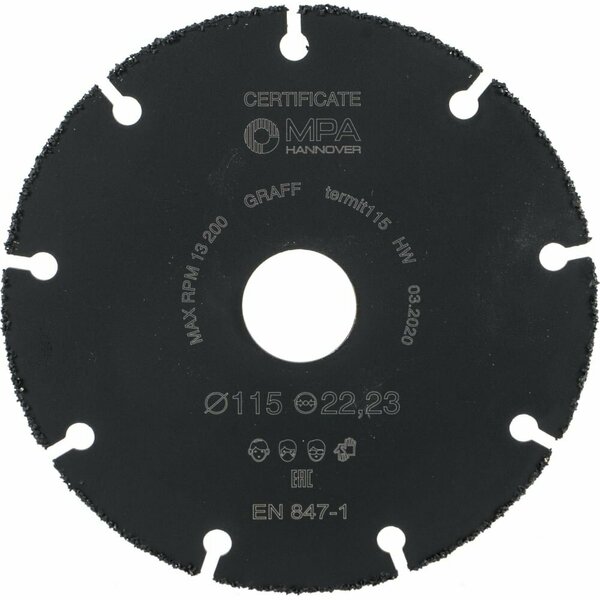 Отрезной диск по дереву GRAFF Termit 115 мм для УШМ (болгарки)