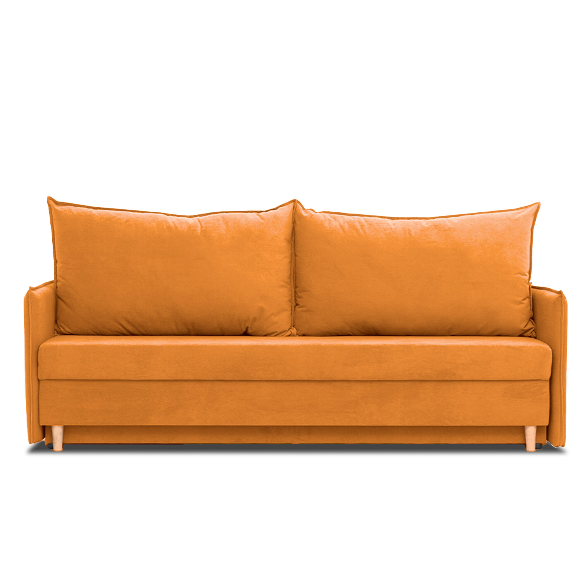 Диван - кровать прямой Кёльн Лайт, механизм еврокнижка, 200 х 77 х 77 см, Оранжевый
