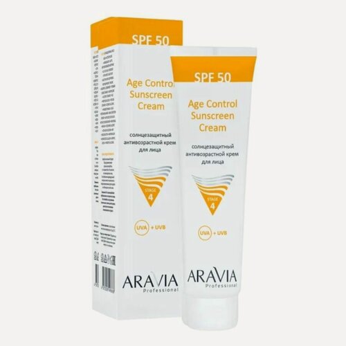Изображение товара Aravia Cолнцезащитный антивозрастной крем для лица / Age Control Sunscreen Cream SPF 50, 100 мл