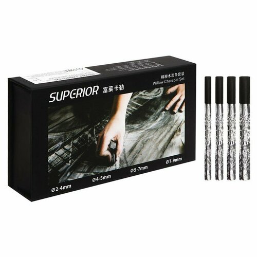 Уголь натуральный 25шт25шт18шт15шт длина-7-8 см в картонной коробке черный 4895₽