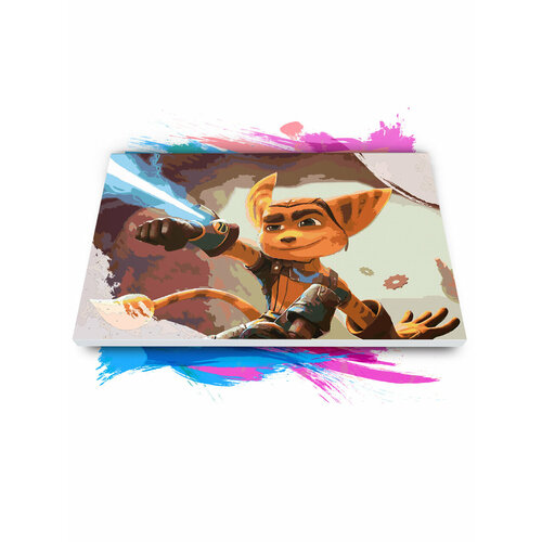 Картина по номерам на холсте Ratchet and Clank Rift Apart - Ratchet, 60 х 90 см картина по номерам на холсте игра ratchet