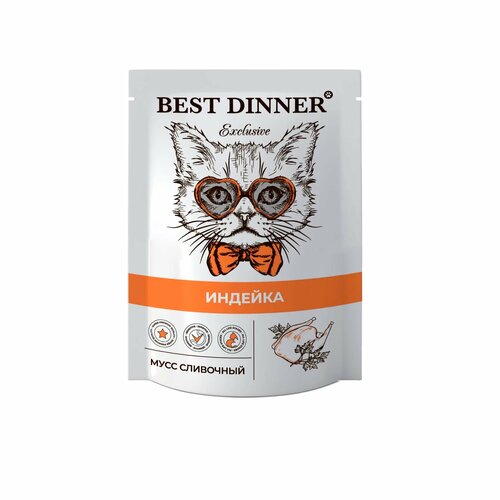 Корм для кошек Best Dinner Exclusive, сливочный с индейкой 85 г