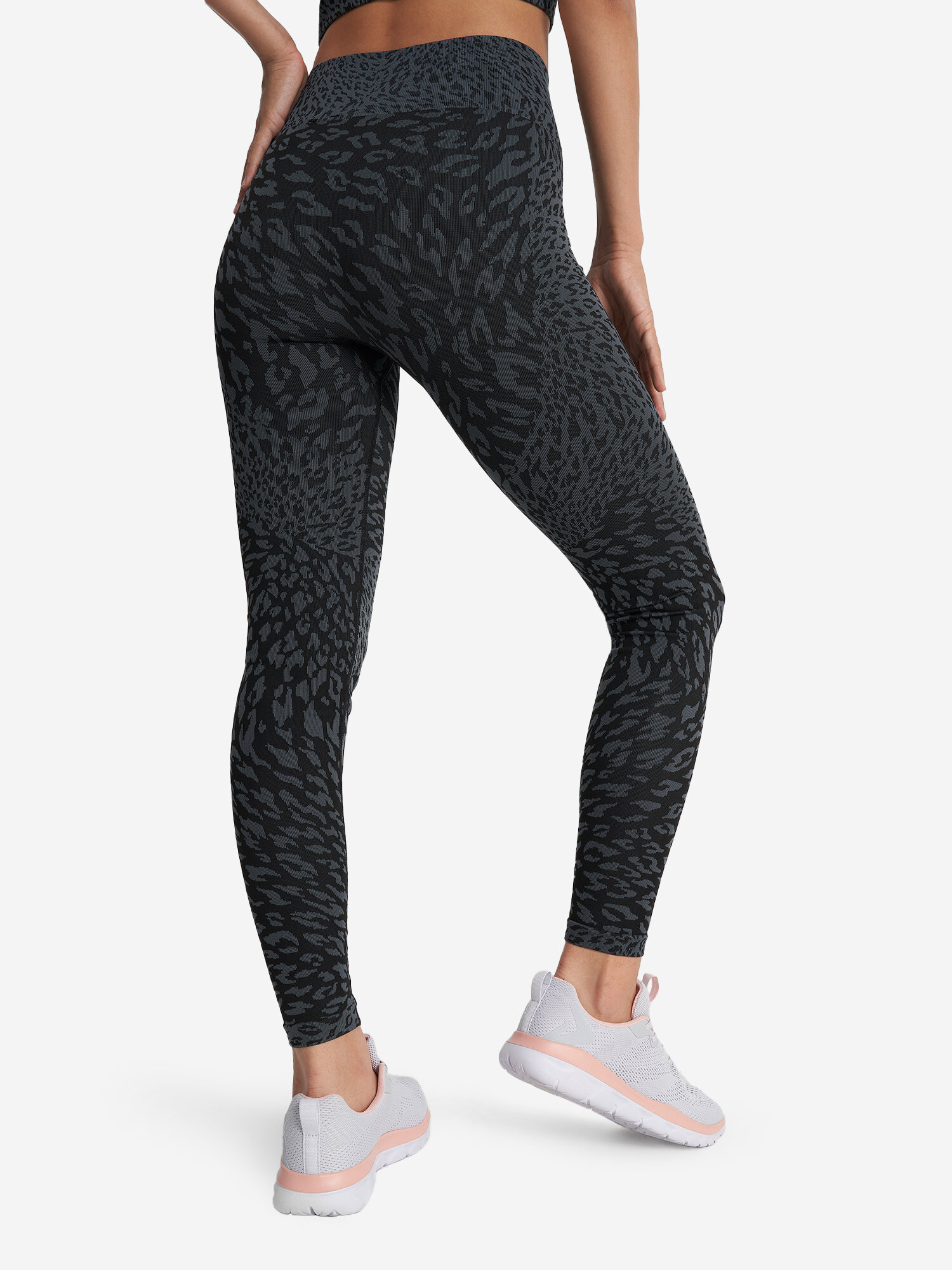 Легинсы спортивные Demix W D Seamless Leggings, размер 44, черный/серый — фото 1