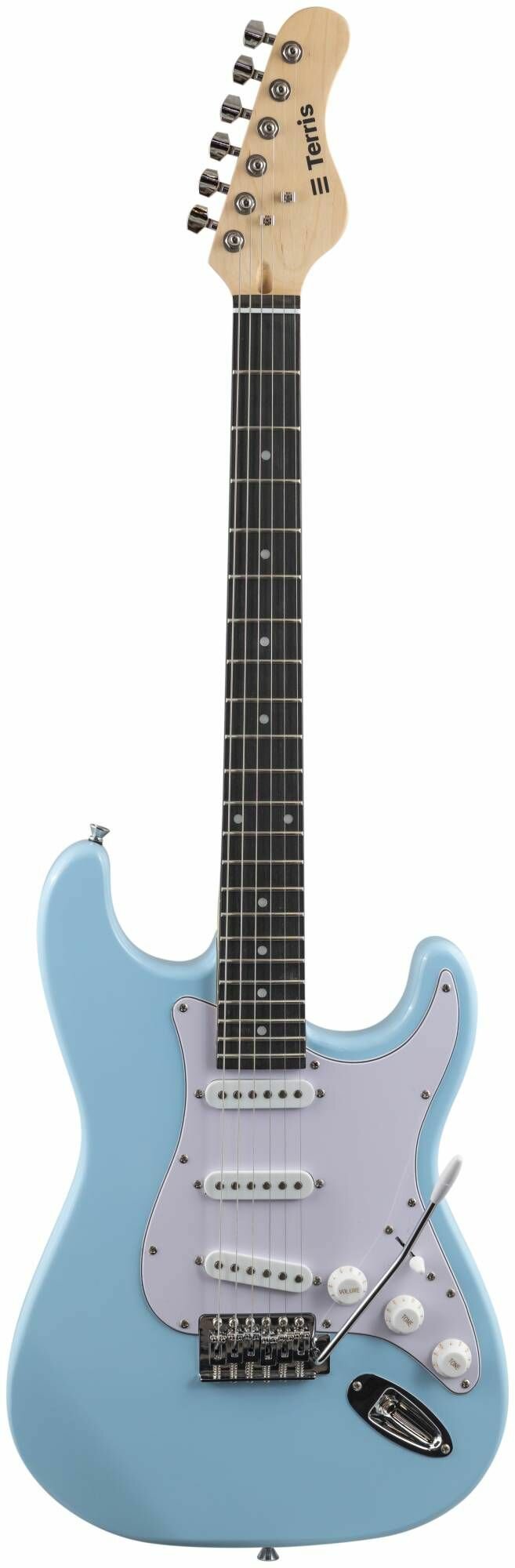 TERRIS TST-040 LB - электрогитара, Stratocaster, липа, SSS, 1V, 2T, цвет голубой