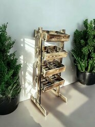 Стеллаж декоративный для овощей, обожженный (150х54х50 см)