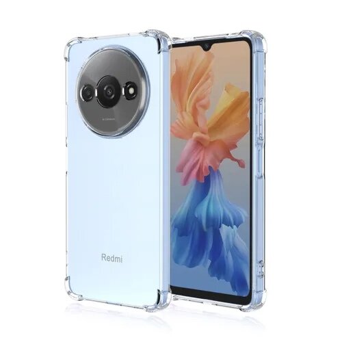 Противоударный прозрачный чехол с защитой камеры для Xiaomi Redmi A3/ Xiaomi Poco C61 (Редми А3/Сяоми Поко С61)