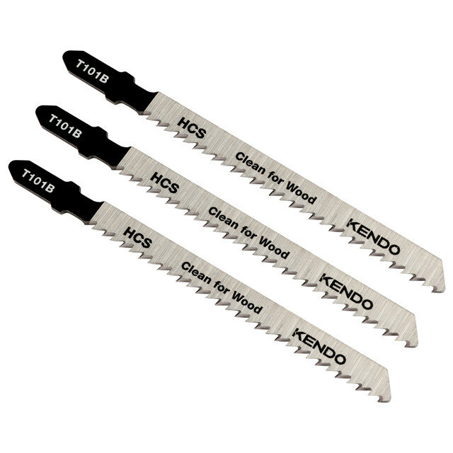 Пилки для лобзика по дереву KENDO  T101B 3шт высокоуглеродистая сталь
