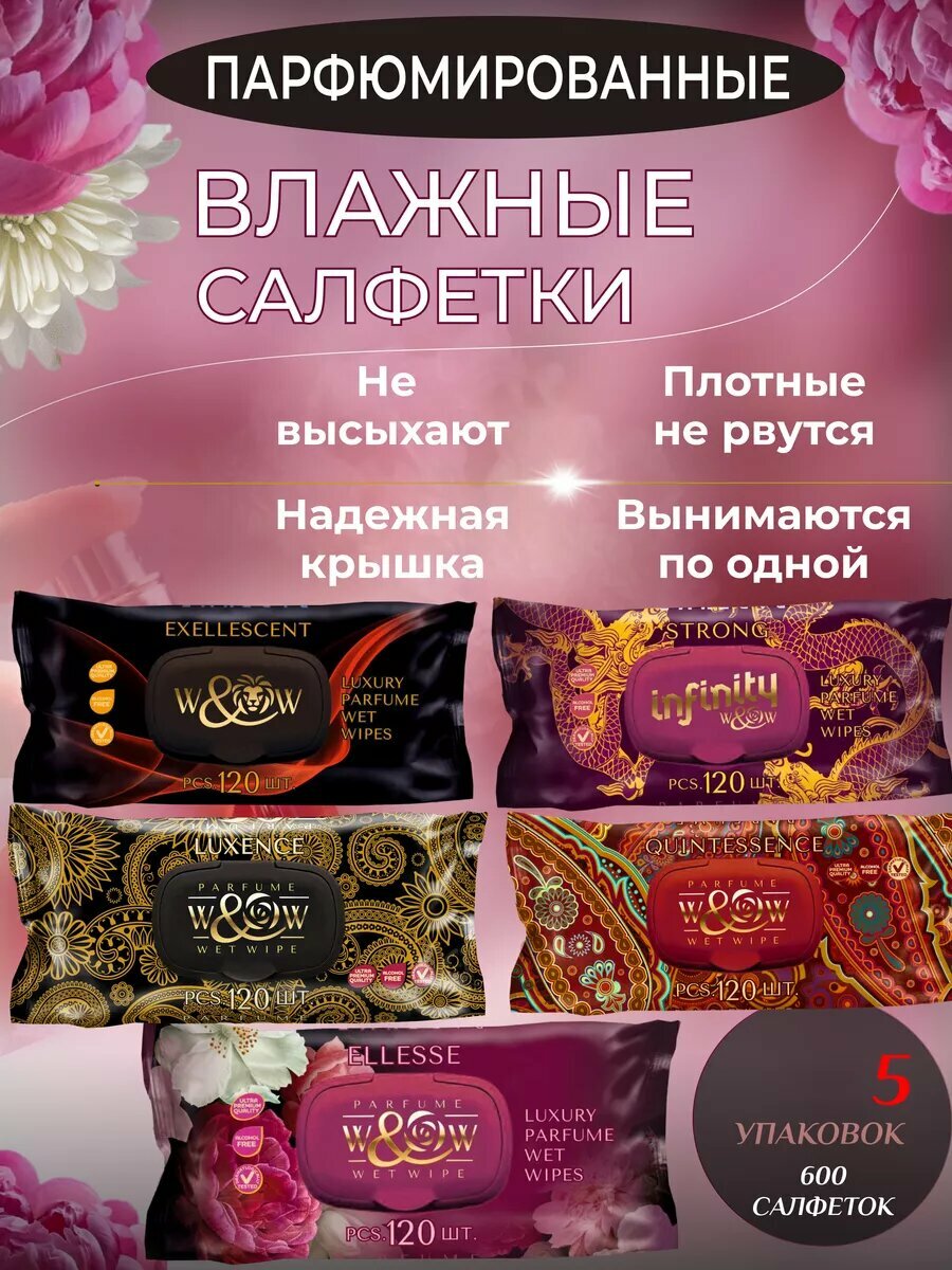 Набор парфюмированных влажных салфеток