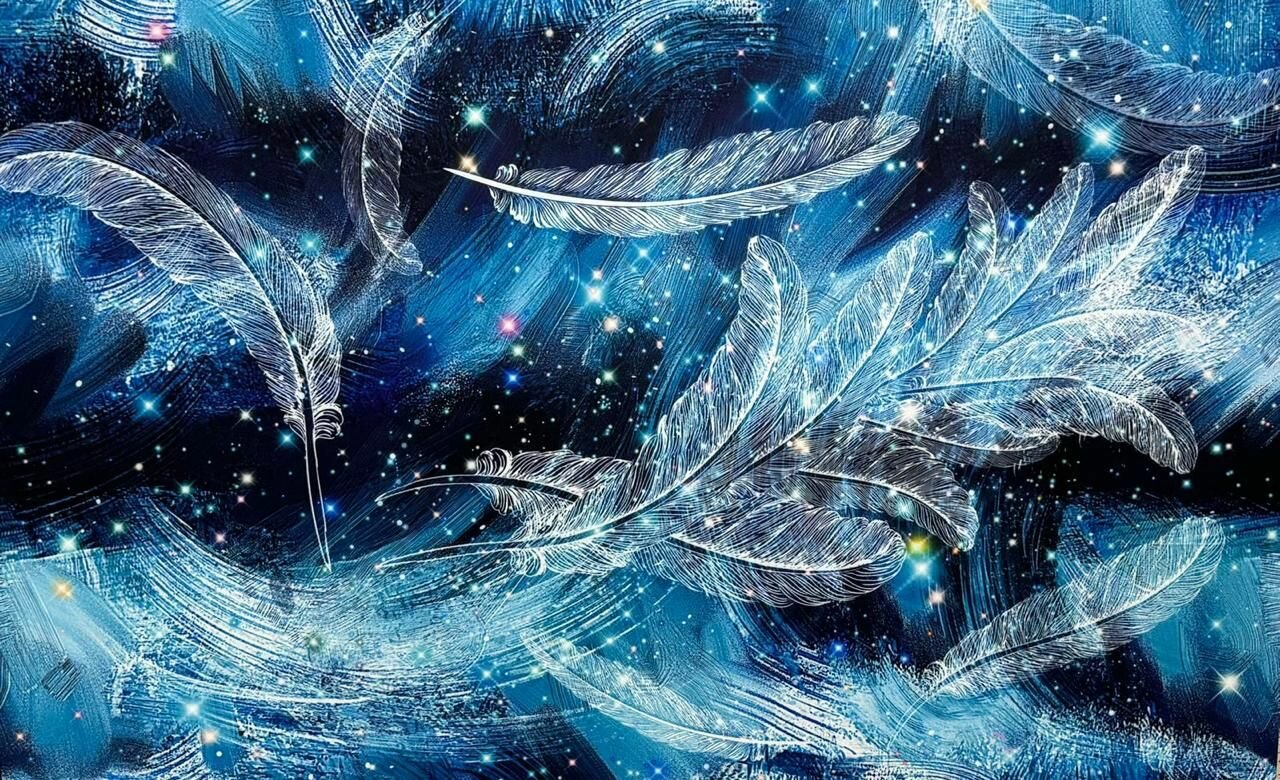 Коврик 40*60 см, с перьями