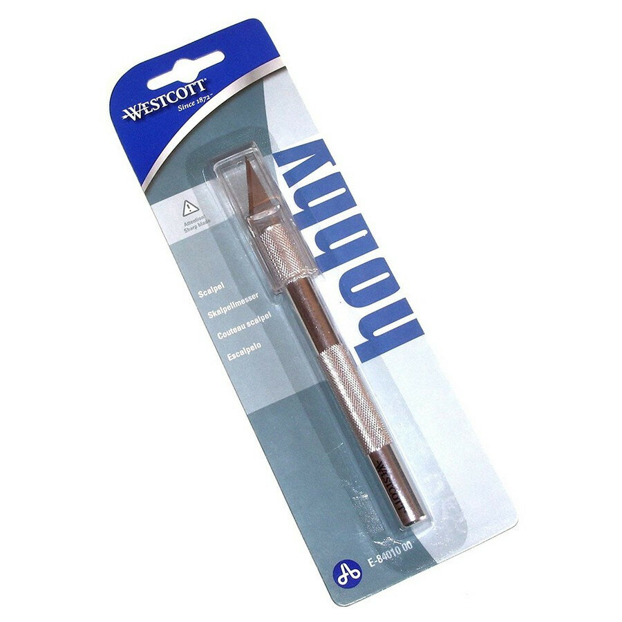 Нож скальпель WESTCOTT канцелярский металлический 120мм для хобби и творчества  WESTCOTT E 84010 00 
