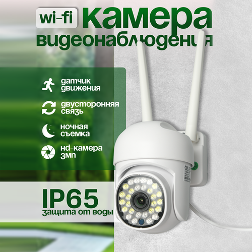 Камера видеонаблюдения уличная и для дома wi-fi поворотная 225800₽