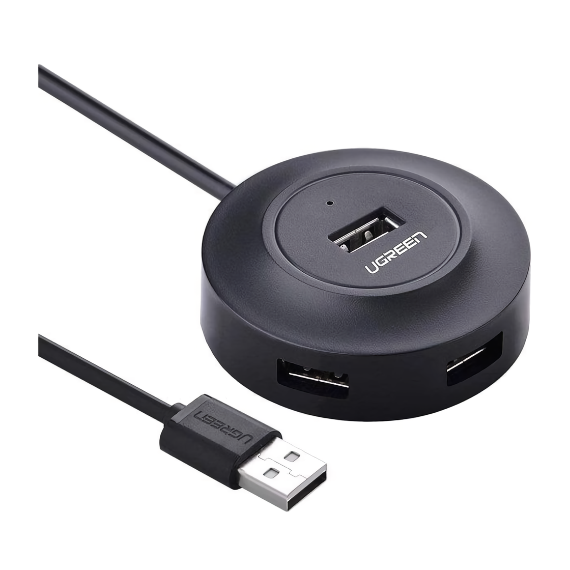 USB-хаб UGREEN CR106-20277 USB 2.0 to 4 USB 2.0 + порт для питания Micro USB Black