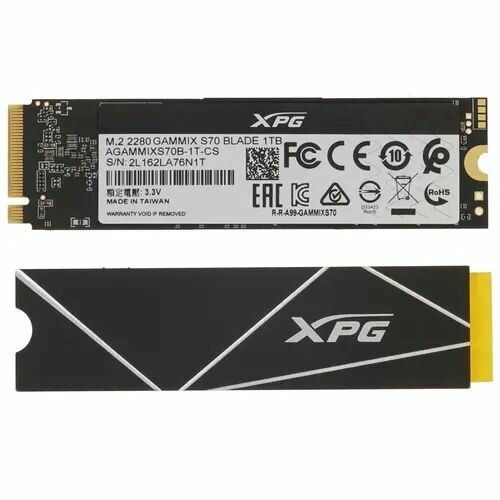 Жесткий диск SSD M.2 2280 1TB ADATA XPG GAMMIX S70 BLADE (AGAMMIXS70B-1T-CS)
