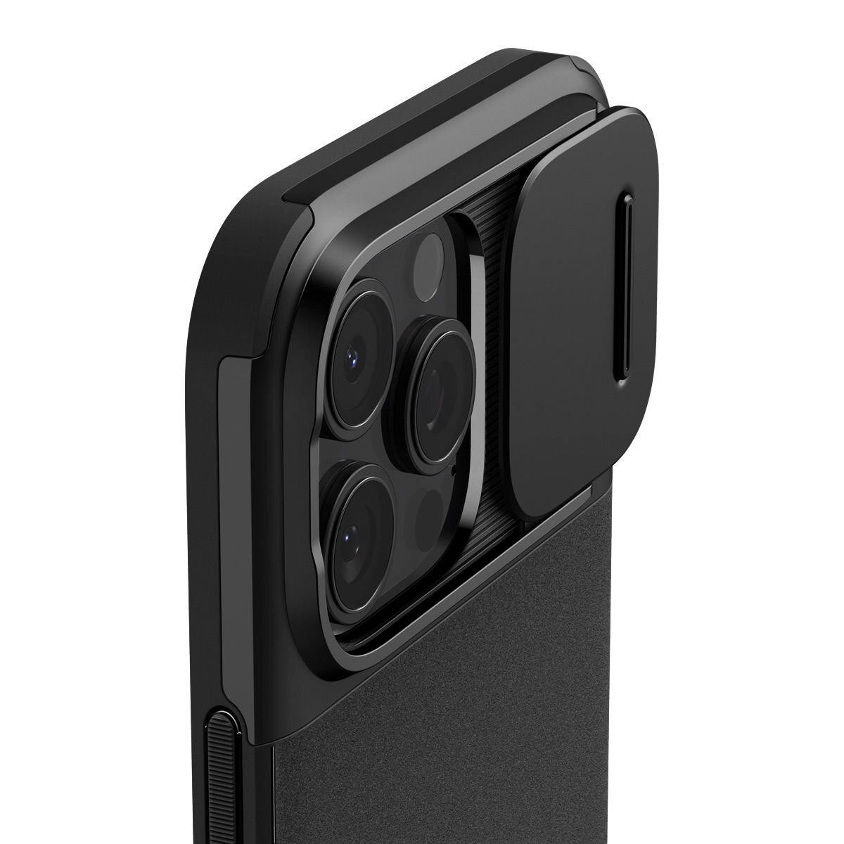 Чехол Spigen на iPhone 16 Pro Max (ACS08015) Optik Armor MagSafe / Спиген Чехол для Айфон 16 Про Макс Черный — фото 1