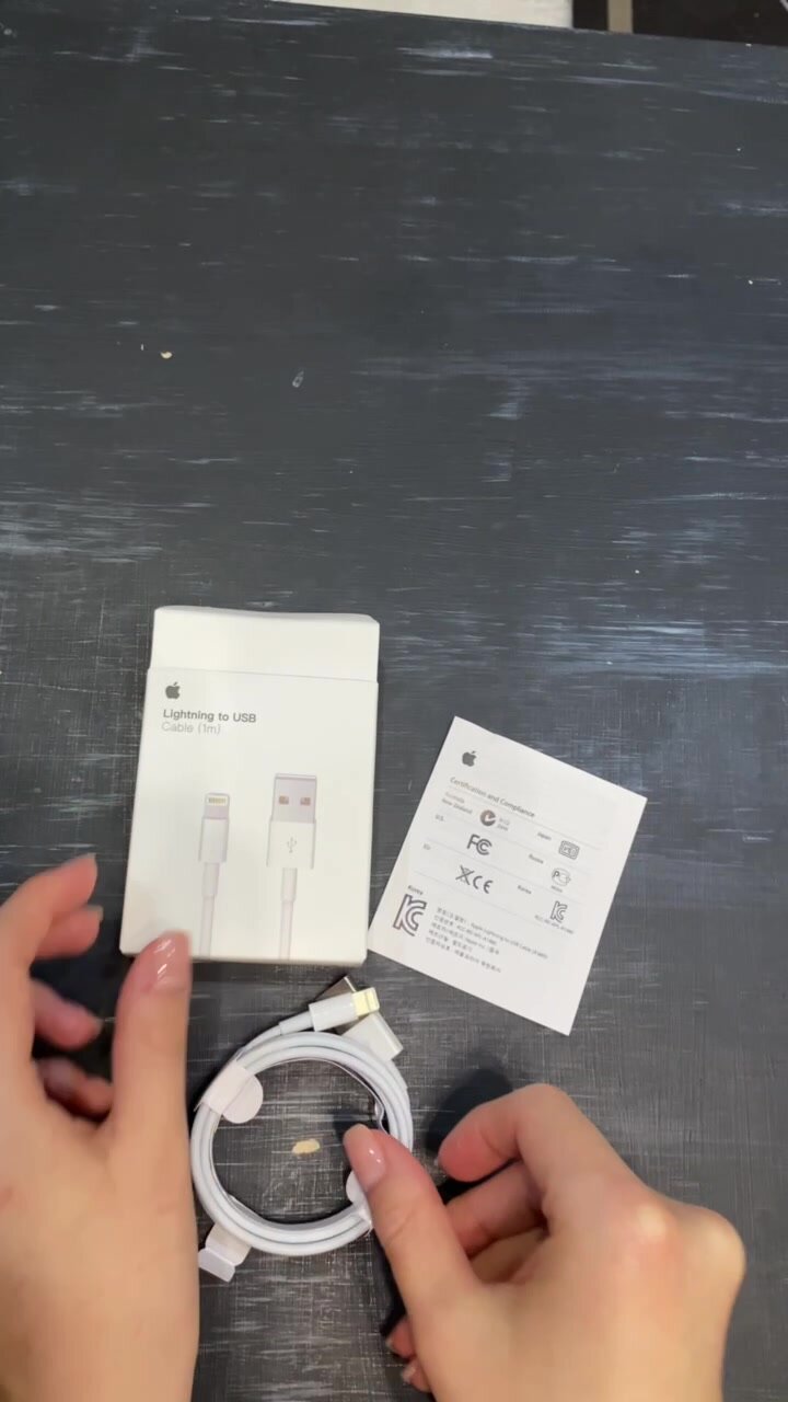 Кабель USB (M)- Lightning (M), кабель для Iphone, кабель для Айфона1 м, 1 шт, белый — фото 1