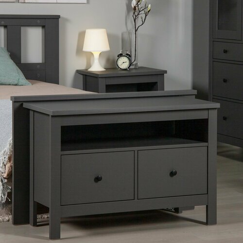 Тумба ГУД ЛАКК САГА 2 ящика 90х41х62 см шариковые направляющие с доводчиком серая 11499₽