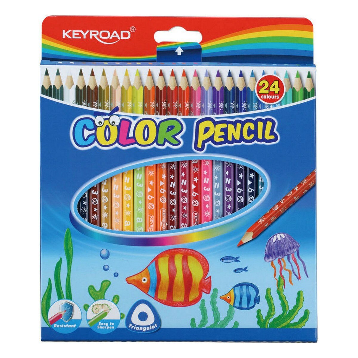 Карандаши цветные KEYROAD 24 шт.