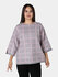 Женская кофточка с рукавом 3/4 в клетку – стиль и комфорт, Конфетный, One Size