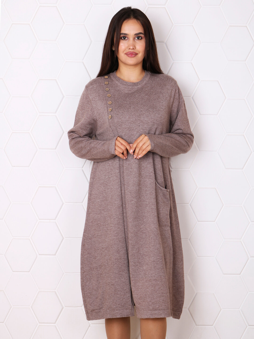 Туника, размер One Size, светло-бежевый — фото 1