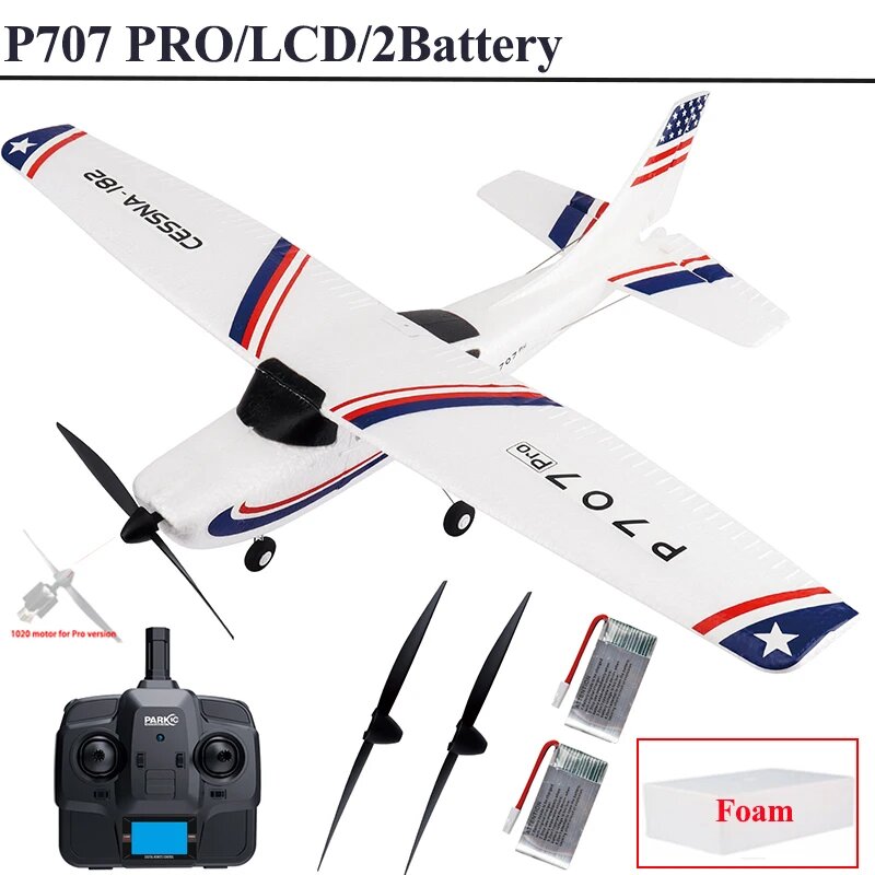 WLTOYS Top Parkten P707G RC Самолет Cessna 182, Белый